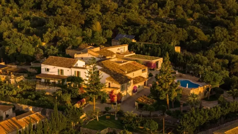 Propiedad residencial en Mallorca con piscina irregular y entorno natural privado en zona boscosa